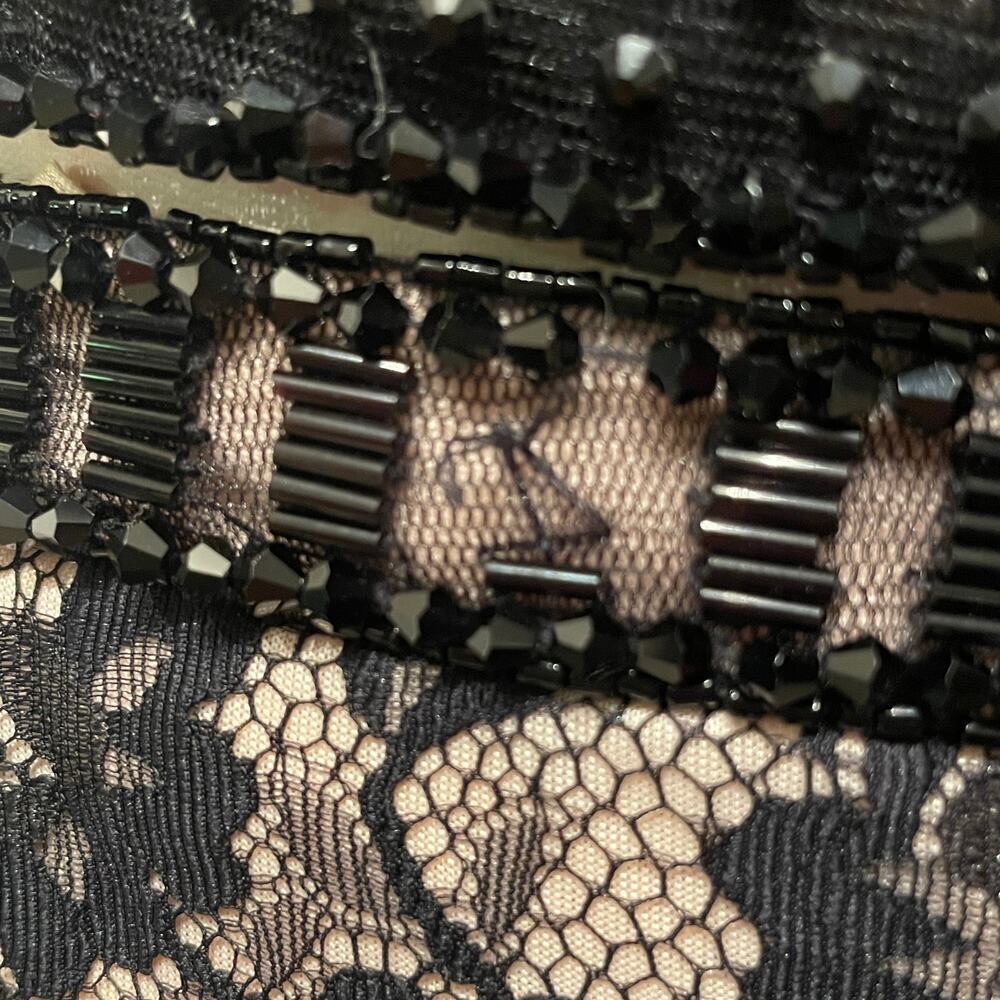 Morilee Madeline Gardner 2 Pc Beaded Black Lace Dress 6 | Mini Prom Cocktail - Picture 15 of 16